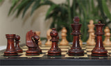 Henri Chavet Reproduced Chess Set in Distressed and Mahogany Stained Boxwood- 3.75" King Height