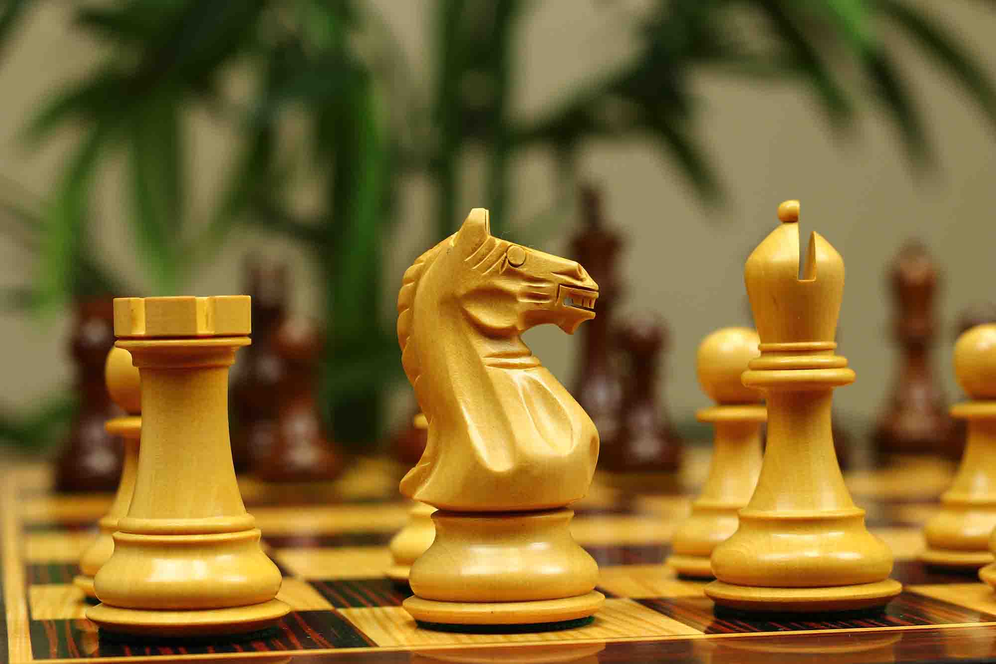 Fierce Series Chess Set 4" Staunton Chess Set - Indian Rosewood & Boxwood