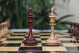 Soviet USSR 1970 Reproduced 4" Chess set in Distressed and Mahogany Stained Boxwood