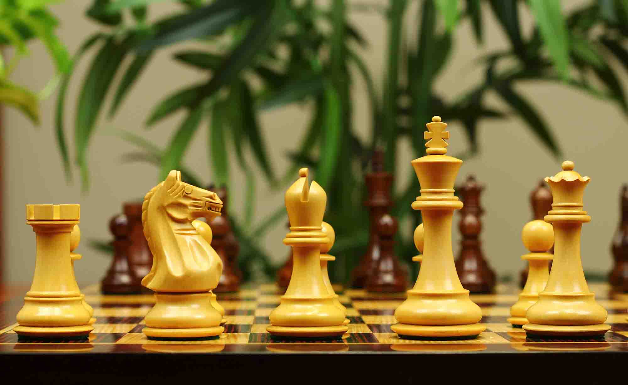 Fierce Series Chess Set 4" Staunton Chess Set - Indian Rosewood & Boxwood