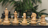 The Fischer Dubrovnik 1970 Upgraded Version Chess set in Distressed and Ebonised Boxwood