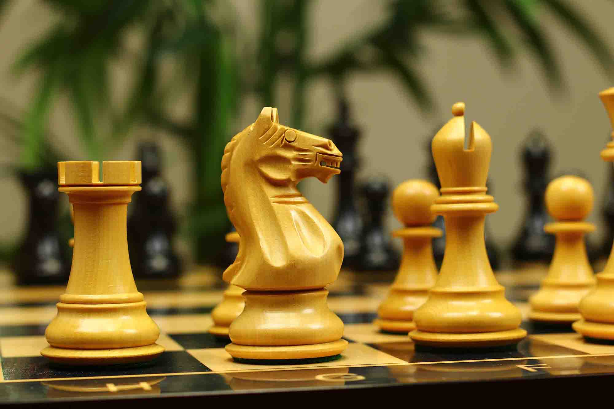 Fierce Series Chess Set 4" Staunton Chess Set - Ebony & Boxwood