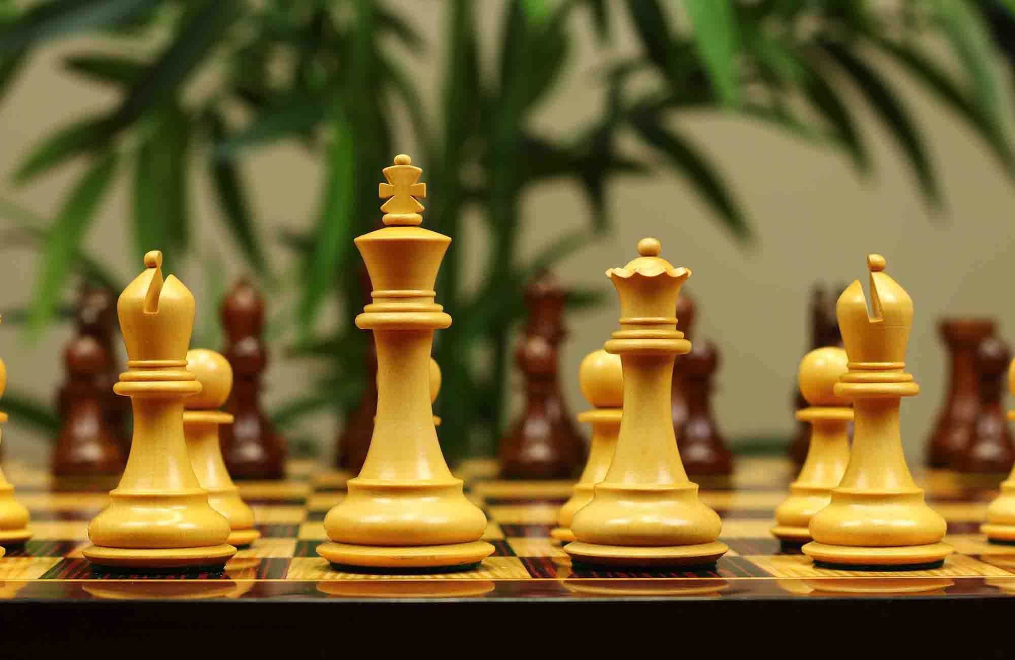 Fierce Series Chess Set 4" Staunton Chess Set - Indian Rosewood & Boxwood