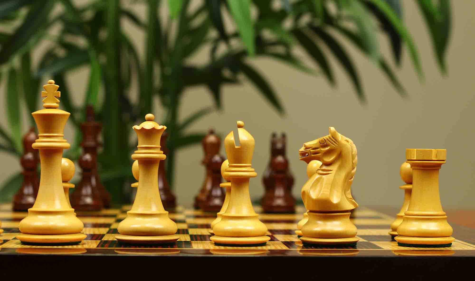 Fierce Series Chess Set 4" Staunton Chess Set - Indian Rosewood & Boxwood