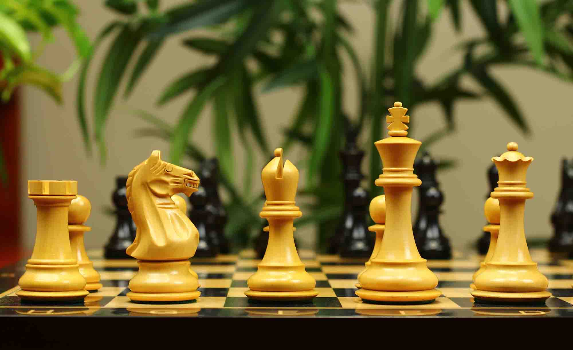 Fierce Series Chess Set 4" Staunton Chess Set - Ebony & Boxwood