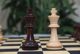 Henri Chavet Reproduced Chess Set in Natural and Mahogany Stained Boxwood- 3.75" King Height