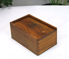 Slide Top Box in Golden Rosewood holds up to 4" Chess Pieces