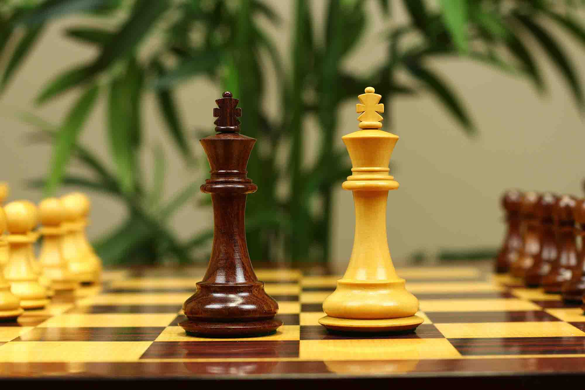 Fierce Series Chess Set 4" Staunton Chess Set - Indian Rosewood & Boxwood