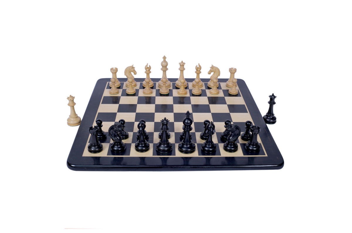 Aristocrat Series Ebony Staunton 4.1" Chessmen with Board