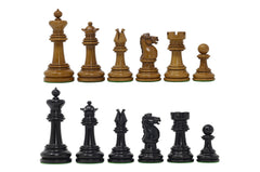 British Chess Company Improved Royal Chessmen, UK 1901/1902 Reproduction 4” Antique chess set in Ebony wood