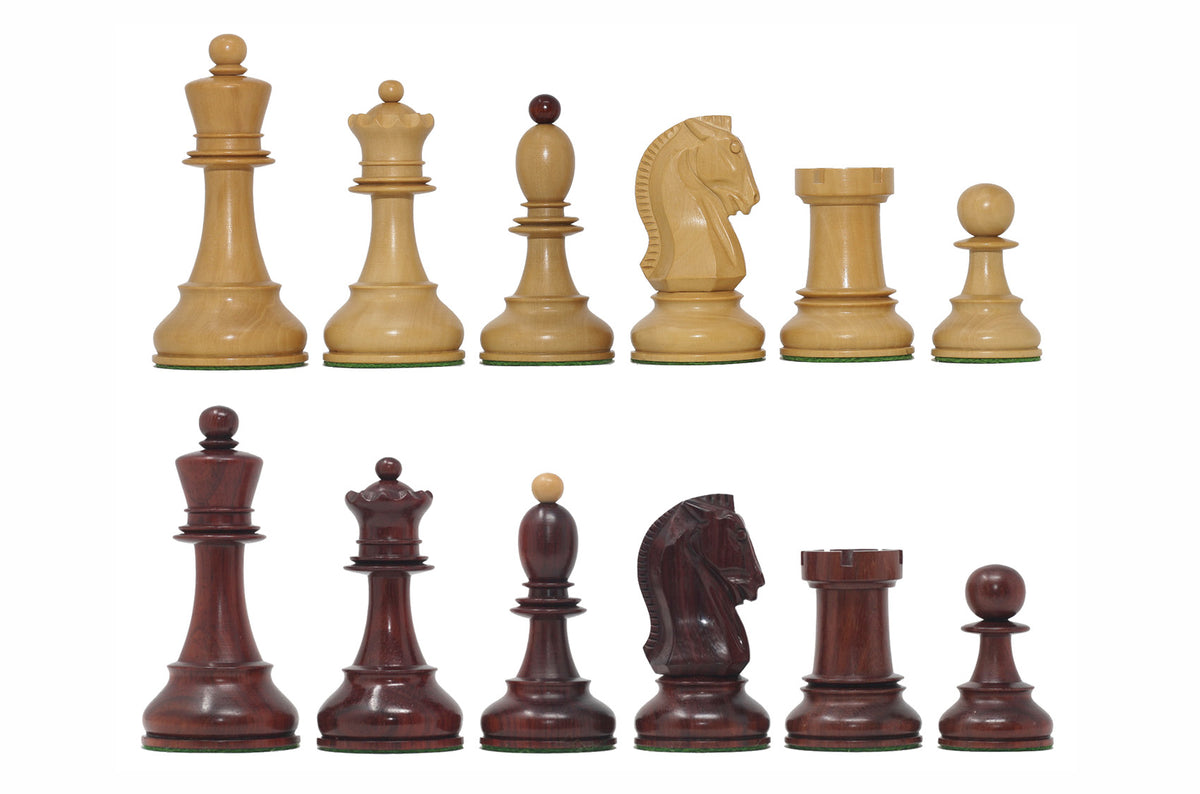 Dubrovnik 1950 Vintage 3.75" Reproduction Chess Set in Padouk Wood