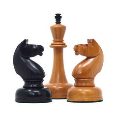 1962 Soviet Championship Historical Reproduced Tal Chess set 4" - Antiqued Boxwood and Ebony