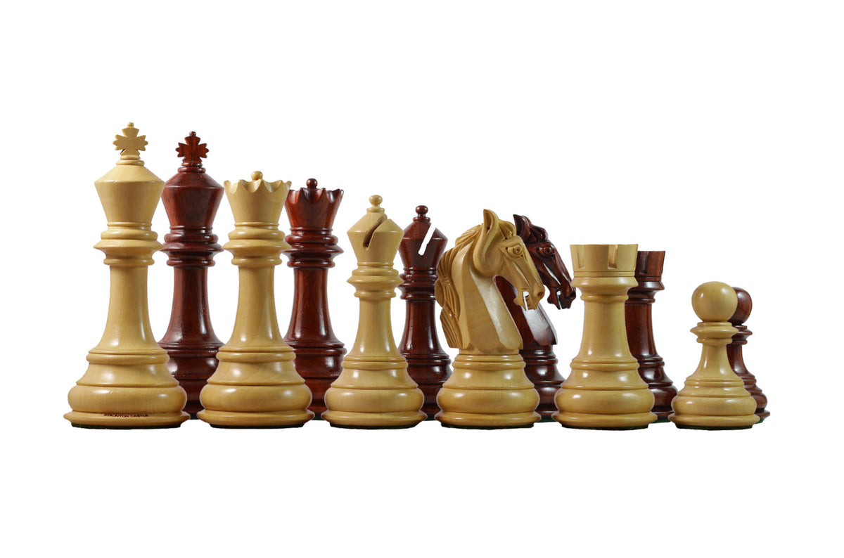 Columbian Series 4.5" Premium Staunton Chess Set in African Padouk and Box wood
