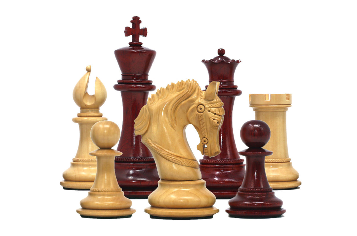 The Roman Britons Artisans Series 4.4" Luxury Staunton Chess Set in African Padouk/Boxwood