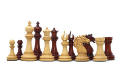 Regal Series Luxury Staunton 4.4" in African Padouk Wood & Boxwood Chess Pieces