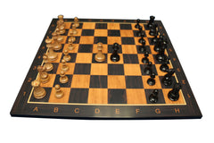 Antique Look Chess Board in Matt Finish with square size 2.5" X 2.5" in Ebony/Box wood look