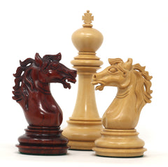 Regal Series Luxury Staunton 4.4" in African Padouk Wood & Boxwood Chess Pieces