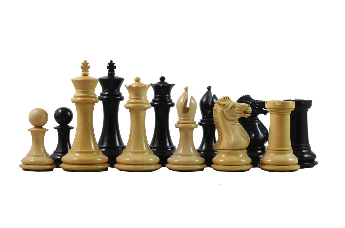 Small Club Collector Series 3" Luxury Staunton Ebony Wood Chess Set