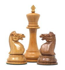 The Jaques Tournament Anderssen “Drop-Jaw” Replica Chessmen Original Vintage Look & Golden Rosewood– 4.4" King (Copy)