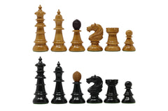 Old Vienna Style Coffee House 1900 Reproduction 4.5" Antiqued Box wood/Ebony wood Chess Set