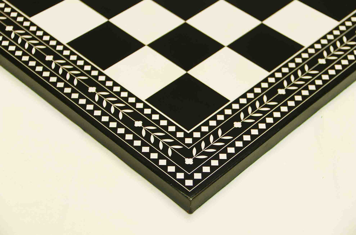 Artistry Chess Board Square size 2.5" X 2.5" Black and White in Matte Finish for 4.25" to 4.5"  Chess Set