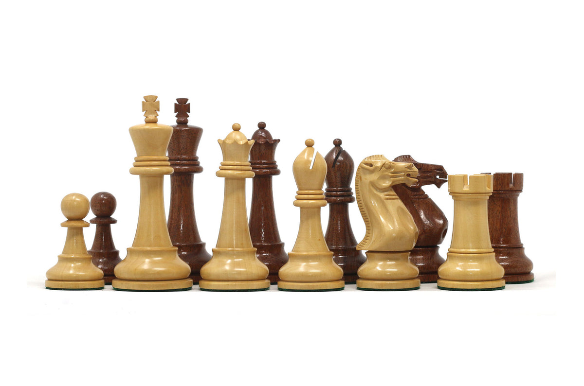 Winchester Series Luxury 4" Staunton Chess set in Golden Rosewood