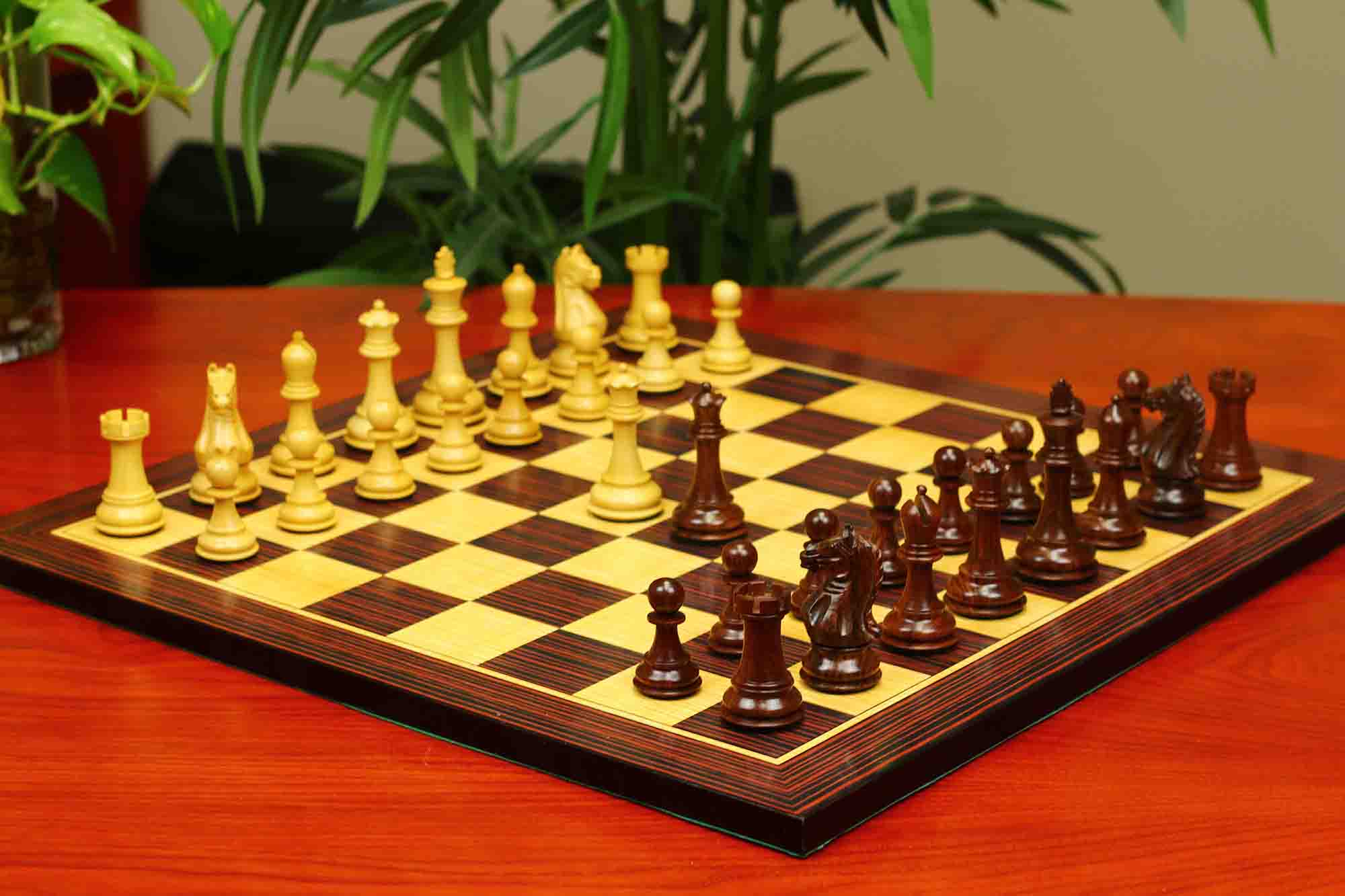 Fierce Series Chess Set 4" Staunton Chess Set - Indian Rosewood & Boxwood