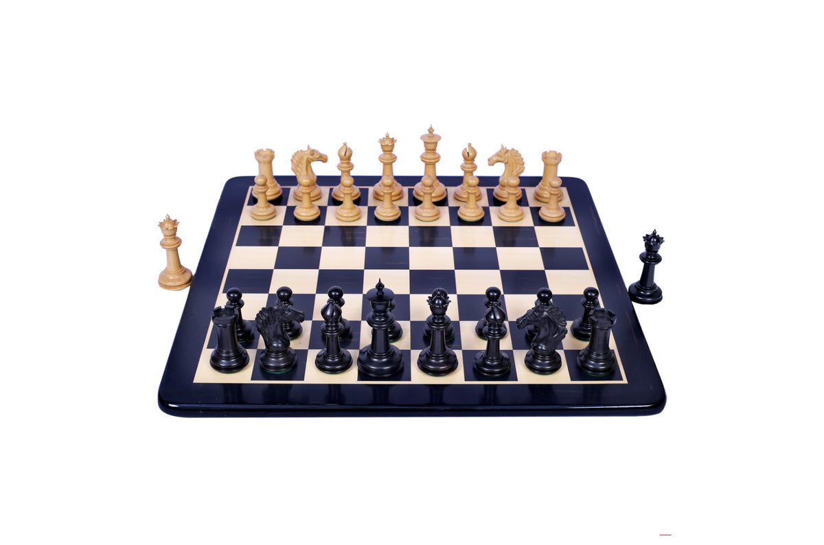 Mecadon Series 4.4" Ebony Wood Staunton Chess Set