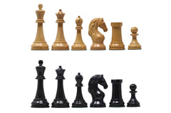 Piatigorsky 1963 Reproduction Staunton 4.5" Chess Pieces Ebony/Natural Boxwood