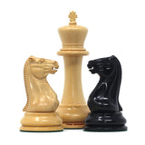 1849 Early Version Reproduced 4.4" Chess Set in Natural Boxwood/Ebony