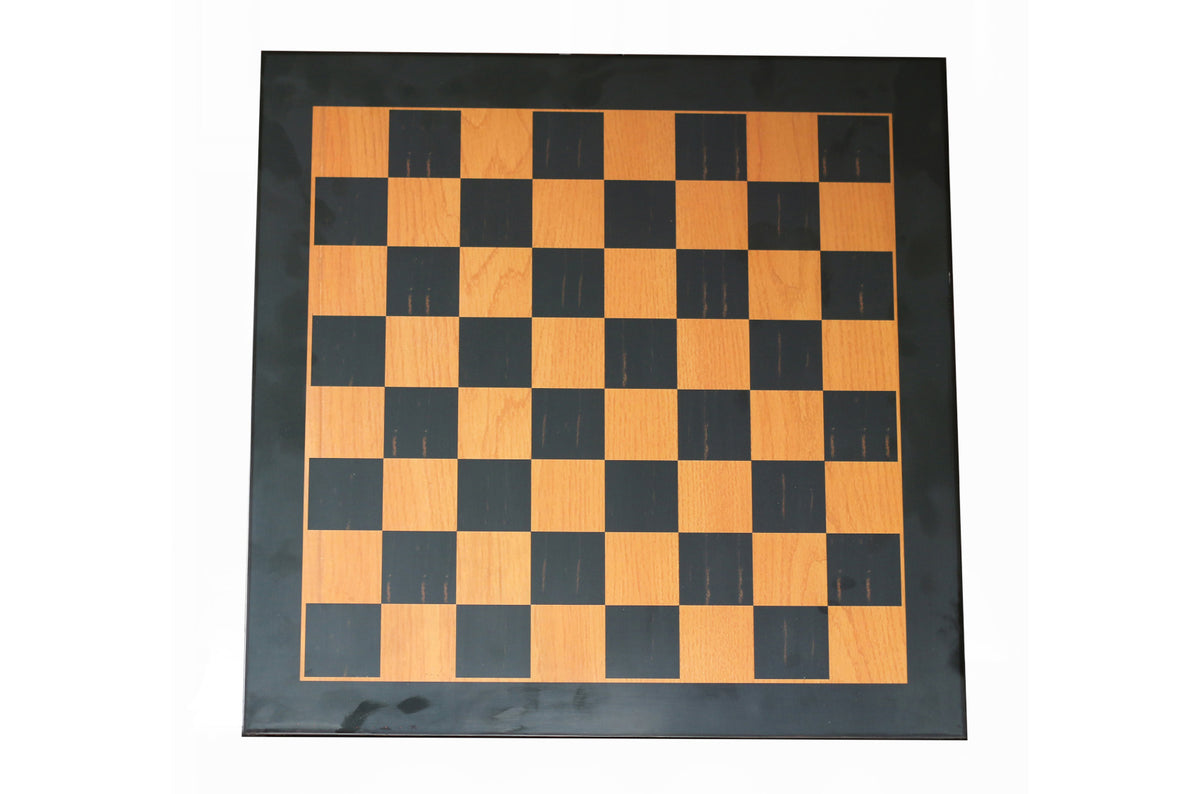 Chess Board 21"x21" with square size 2" X 2" in Antique Maple & Ebony wood look