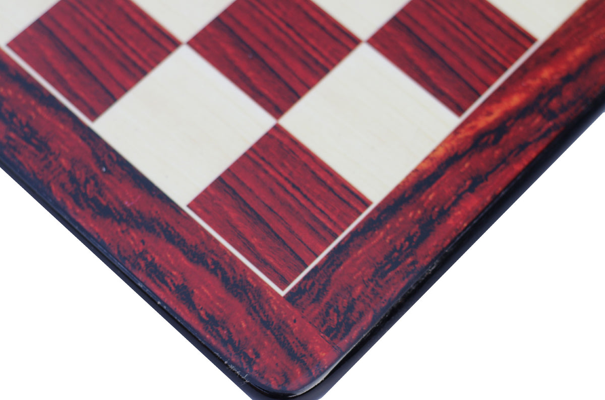 Chess Board with Square size 2.5" in African Padouk and Box wood Look