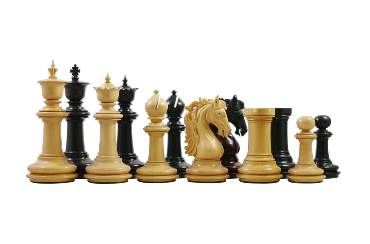 Danum Series 4.4" Premium Staunton Chess Set in Ebony Wood