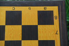 1962 Soviet Championship Inspired Chess Board Antiqued Boxwood/Ebony Look - 57 mm