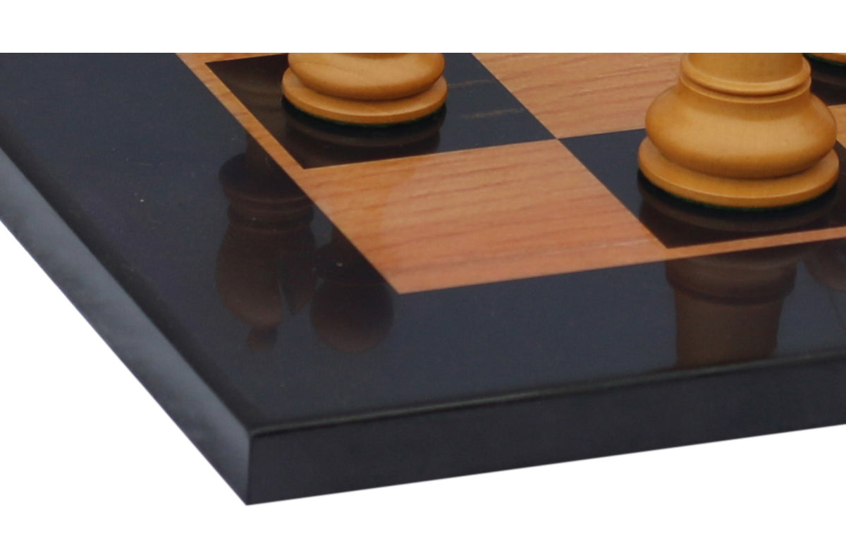 Antique Look Chess Board with square size 2.5" X 2.5" in Ebony/Box wood look