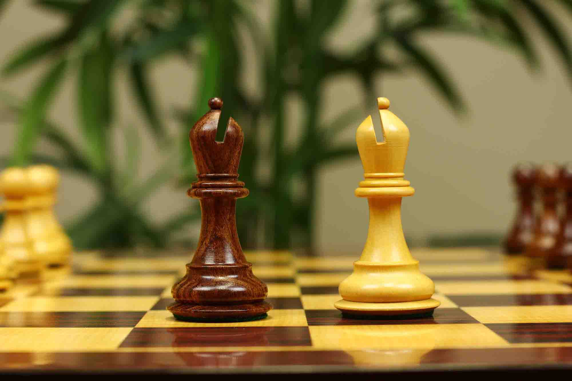 Fierce Series Chess Set 4" Staunton Chess Set - Indian Rosewood & Boxwood