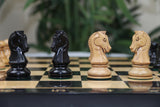 The Fischer Dubrovnik 1970 Upgraded Version Chess set in Distressed and Ebonised Boxwood