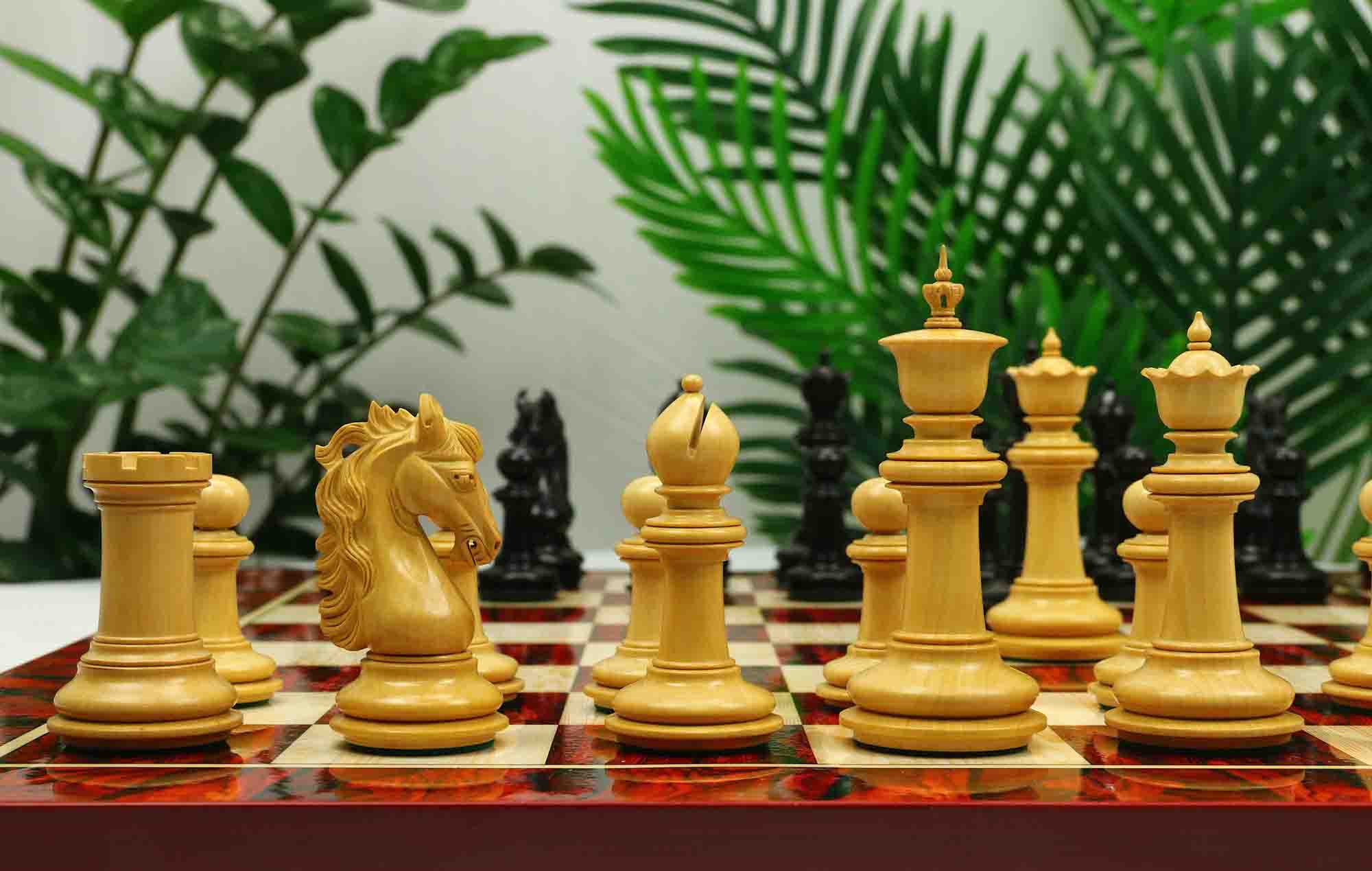 Danum Series 4.4" Premium Staunton Chess Set in Ebony Wood