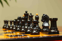 Dubrovnik 1950 Vintage 3.75" Reproduced Chess Set in Ebony & Antiqued Boxwood