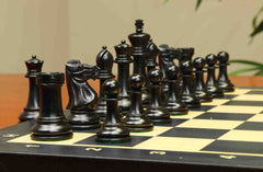 17th Olympiad Havana 1966 Circa Reproduction 3.78" Staunton Chessmen Natural/Ebonised Boxwood