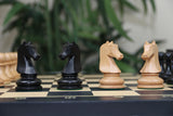 Henri Chavet Reproduced Chess Set in Natural and Ebonised Boxwood- 3.75" King Height