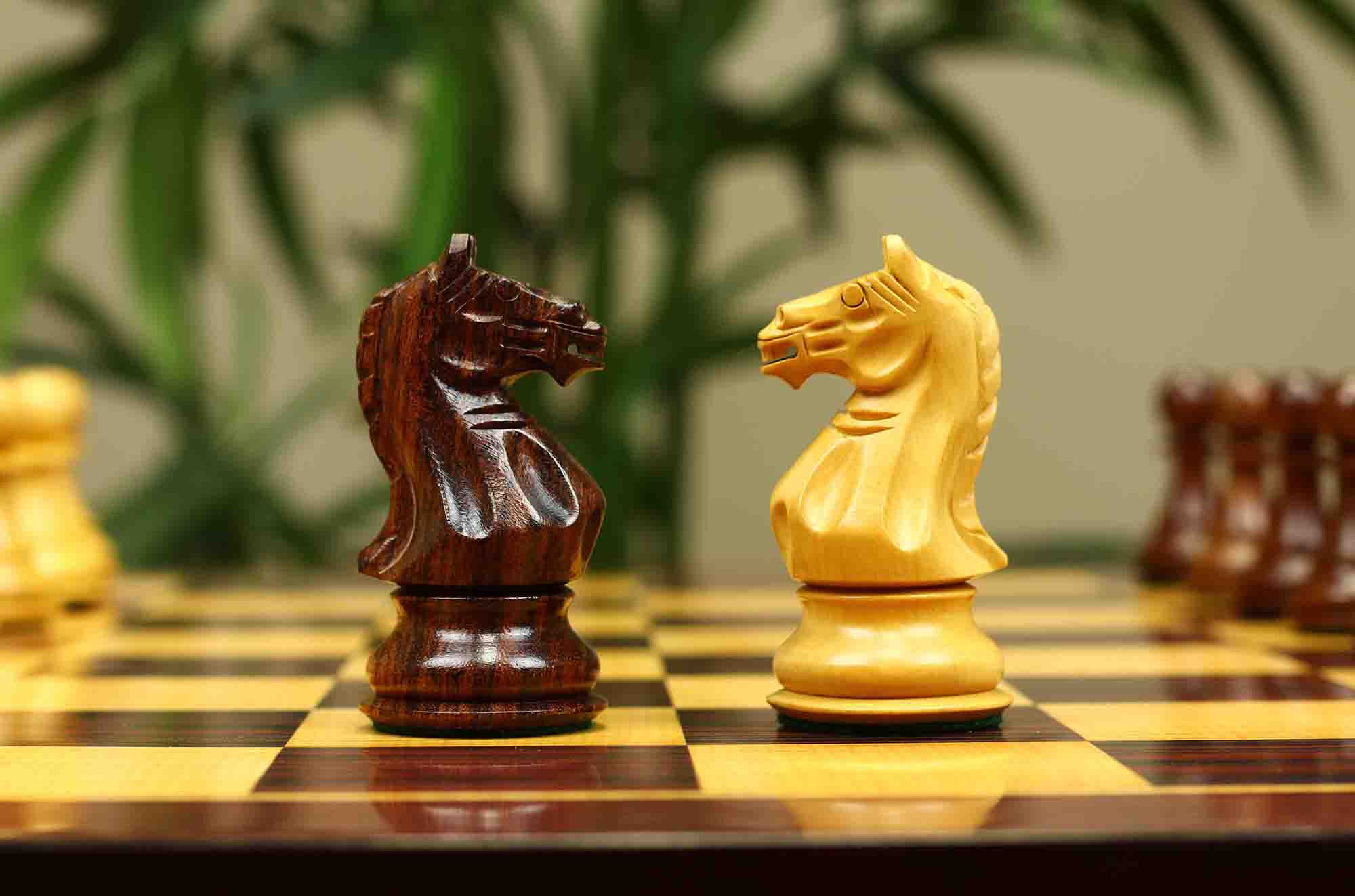 Fierce Series Chess Set 4" Staunton Chess Set - Indian Rosewood & Boxwood