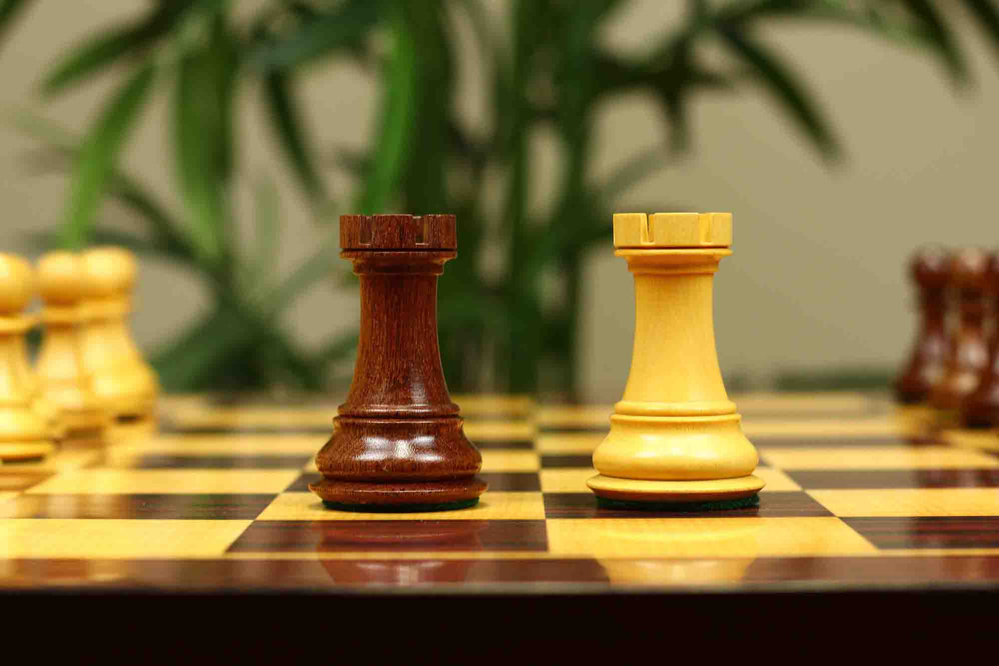 Fierce Series Chess Set 4" Staunton Chess Set - Indian Rosewood & Boxwood