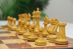 Vintage Continental Club Reproduction 3.25" Ebony & Original Aged Look Boxwood Chess Set