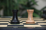 Henri Chavet Reproduced Chess Set in Distressed and Ebonised Boxwood- 3.75" King Height