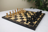 The Fischer Dubrovnik 1970 Upgraded Version Chess set in Distressed and Ebonised Boxwood
