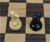 1849 Early Version Reproduced 4.4" Chess Set in Natural Boxwood/Ebony