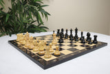 The Fischer Dubrovnik 1970 Upgraded Version Chess set in Natural and Ebonised Boxwood