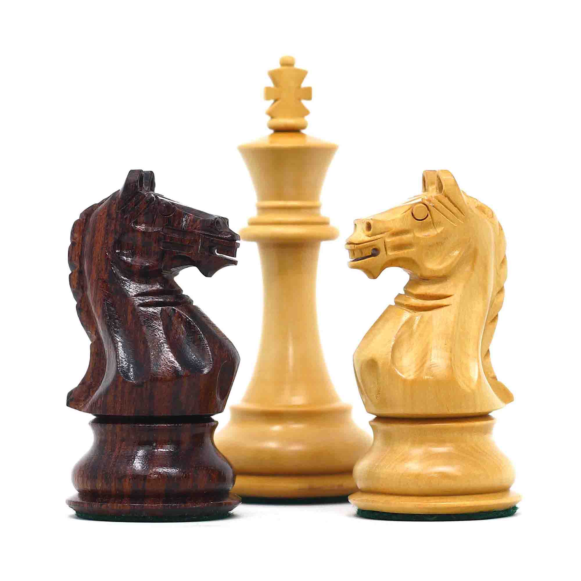 Fierce Series Chess Set 4" Staunton Chess Set - Indian Rosewood & Boxwood