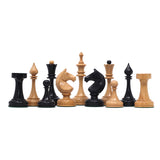 Soviet USSR 1970 Reproduced 4" Chess set in Ebony and Natural Boxwood
